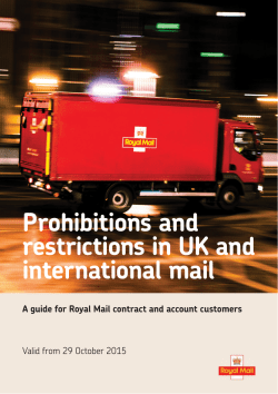 Prohibitions and restrictions in UK and international mail