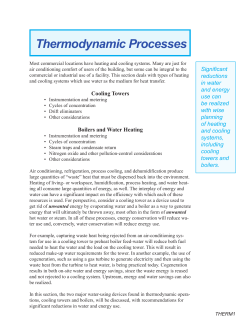 Thermodynamic Processes - Alliance for Water Efficiency