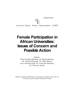 Female Participation in African Universities
