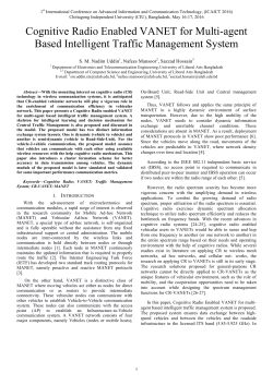 Cognitive Radio Enabled VANET for Multi-agent