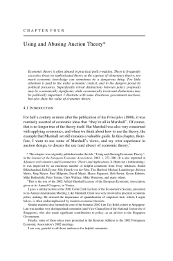 Using and Abusing Auction Theory*