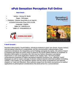 ePub Sensation Perception Full Online