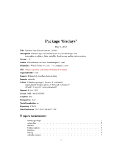 Package `bizdays`
