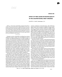 Article 161 EFFECT OF TREE LEAVES ON WATER QUALITY IN