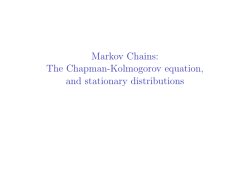 The Chapman-Kolmogorov equation