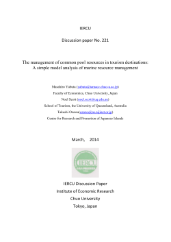 A management system of common pool resources in coral islands