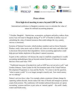 First high-level meeting to move beyond GDP in Asia - UNDP