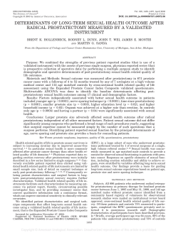 determinants of long-term sexual health outcome after radical