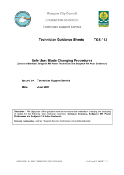 Blade Changing Procedure - Technician Support Service