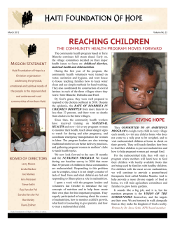 reaching children - Haiti Foundation of Hope