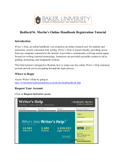 Bedford/St. Martin`s Online Handbook