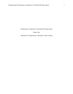 Performance Comparison of Classified Wetting Agents