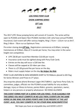 LOG FENCE PONY CLUB SHOW JUMPING SERIES 22