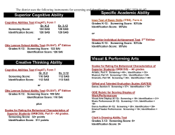 Superior Cognitive Ability Creative Thinking Ability Specific