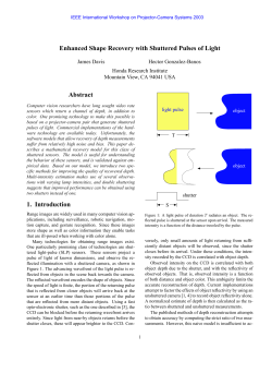 Enhanced Shape Recovery with Shuttered Pulses of Light Abstract 1