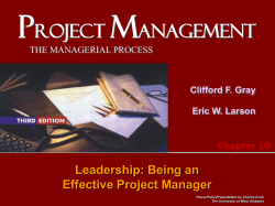 Project Management 3e.