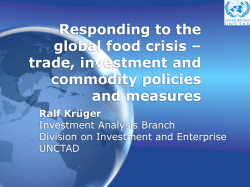 Policy responses to the global food crisis