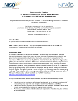 niso New Work Item Proposal: Supplementary Journal Article Materials