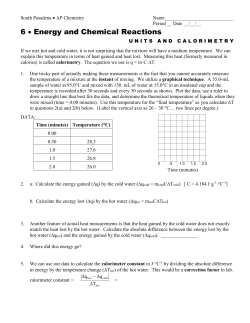 South Pasadena &middot; AP Chemistry