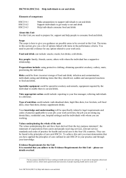 (HSC214) Help individuals to eat and drink