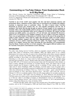 Commenting on YouTube Videos