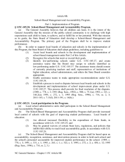 NC General Statutes - Chapter 115C Article 8B 1 Article 8B. School