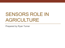 Sensors Role In Agriculture - Precision Agriculture, SOIL4213