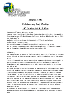 October 2014 - Burlington Church of England Primary School