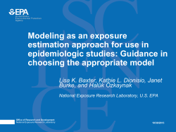 Guidance in choosing the appropriate model
