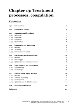 chapter 13. Treatment processes, coagulation