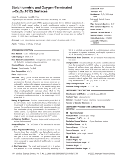 Stoichiometric and Oxygen-Terminated