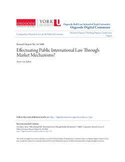 Effectuating Public International Law Through Market Mechanisms?