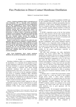 Flux Prediction in Direct Contact Membrane Distillation