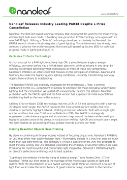 Introducing the Nanoleaf PAR38, November 2015