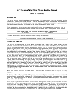 2015 Annual Drinking Water Quality Report
