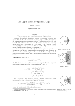 An Upper Bound for Spherical Caps