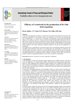 Efficacy of vermiwash in the production of live fish food organisms