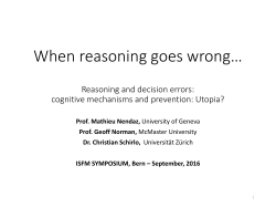 Erreur de d&eacute;cision: analyse psychologique
