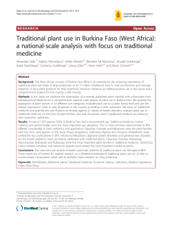 Traditional plant use in Burkina Faso (West Africa): a national