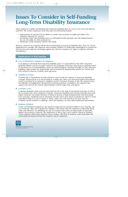 Issues To Consider in Self-Funding Long-Term Disability