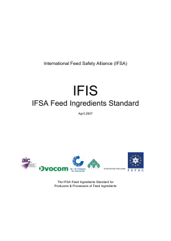 IFSA Feed Ingredients Standard