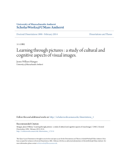 a study of cultural and cognitive aspects of visual images.