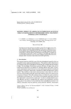 Solvent Effect on Absolute Fluorescence Quantum Yield of