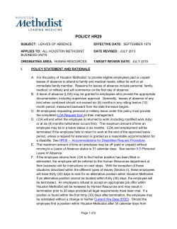 policy hr29 - Houston Methodist