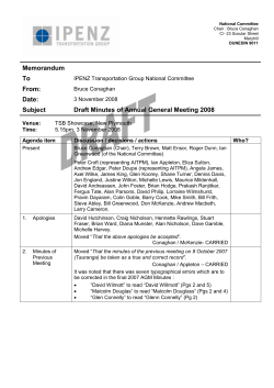 Minutes of Annual General Meeting 2008