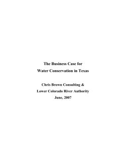 The Business Case for Water Conservation in Texas