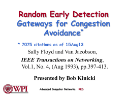 Random Early Detection Gateways for Congestion Avoidance