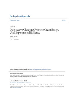 Does Active Choosing Promote Green Energy Use?