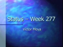 Status &ndash; Week 283