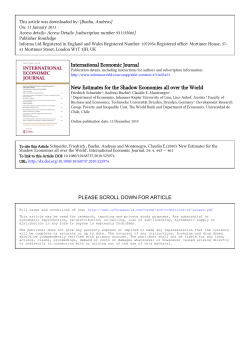 International Economic Journal New Estimates for the Shadow